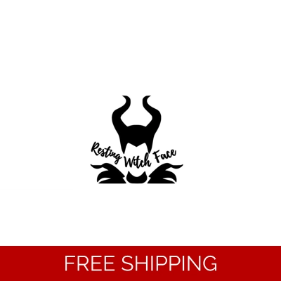 resting witch face Die Cut Vinyl Decal sticker resting witch face Die Cut Vinyl Decal sticker